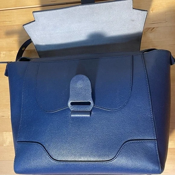 Senreve Midi Maestra Italian Pebbled Marine Leather Bag - Picture 10 of 16